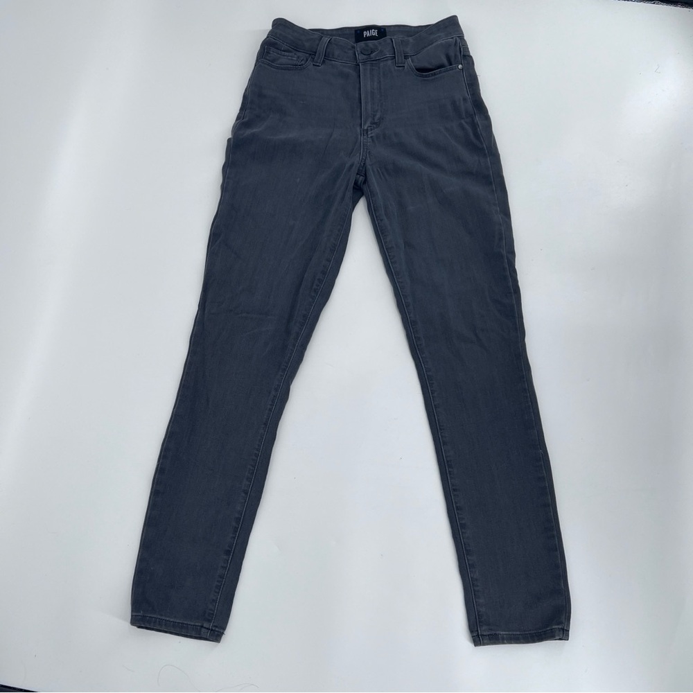 PAIGE Smokey Night Gray Hoxton Skinny Ankle Denim Jeans Size 25 Women’s